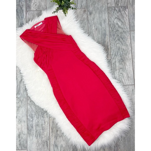 Bailey 44 Pink Coral Body Con Mesh Sleeveless Mini Cocktail Dress - Picture 1 of 9